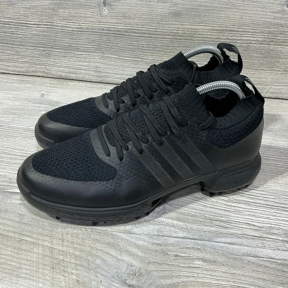 Adidas Boost Golf Shoes Men's Size 9 Black Spiked Tour360 Knit AC8526 Spikes